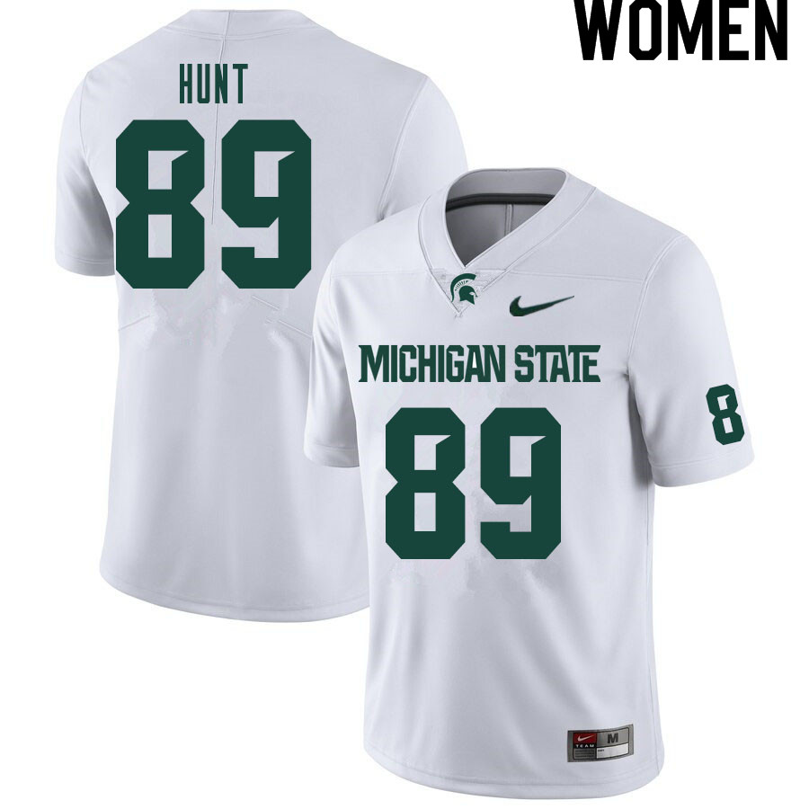 Women #89 Jalen Hunt Michigan State Spartans College Football Jerseys Sale-White